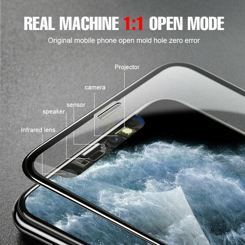 Tempered Glass Screen Protector for iPhone 11 12 Pro Max XS XR 20D Full Coverage-image