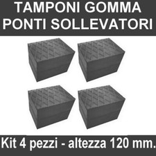 PONTE SOLLEVATORE  4 TAMPONI GOMMA ALTEZZA 120 MM per 160X120X120 - SET 4 PEZZI