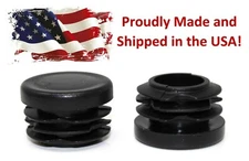 Black 1" Round Tubing Plastic Hole Plug End Cap, 1 Inch OD Tube Pipe Cover