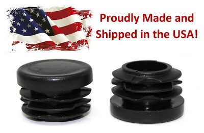 #ad Black 1quot; Round Tubing Plastic Hole Plug End Cap 1 Inch OD Tube Pipe Cover $21.99