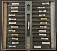 GAGE PINS DELTRONIC 25 PCS .0001 Steps .0128 Thru .0152” note: .0140 is broken