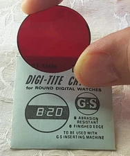 Watch Crystal Red Digital Digi-Tite DG Germanow Simon GS G-S Vintage NOS 