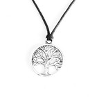 Tree of Life Charm Pendant Choker Necklace Jewellery with Black Cord