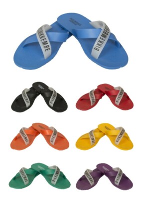 Flip flops slipper for men beachwear pool BIKKEMBERGS item P214 W72 made in ital