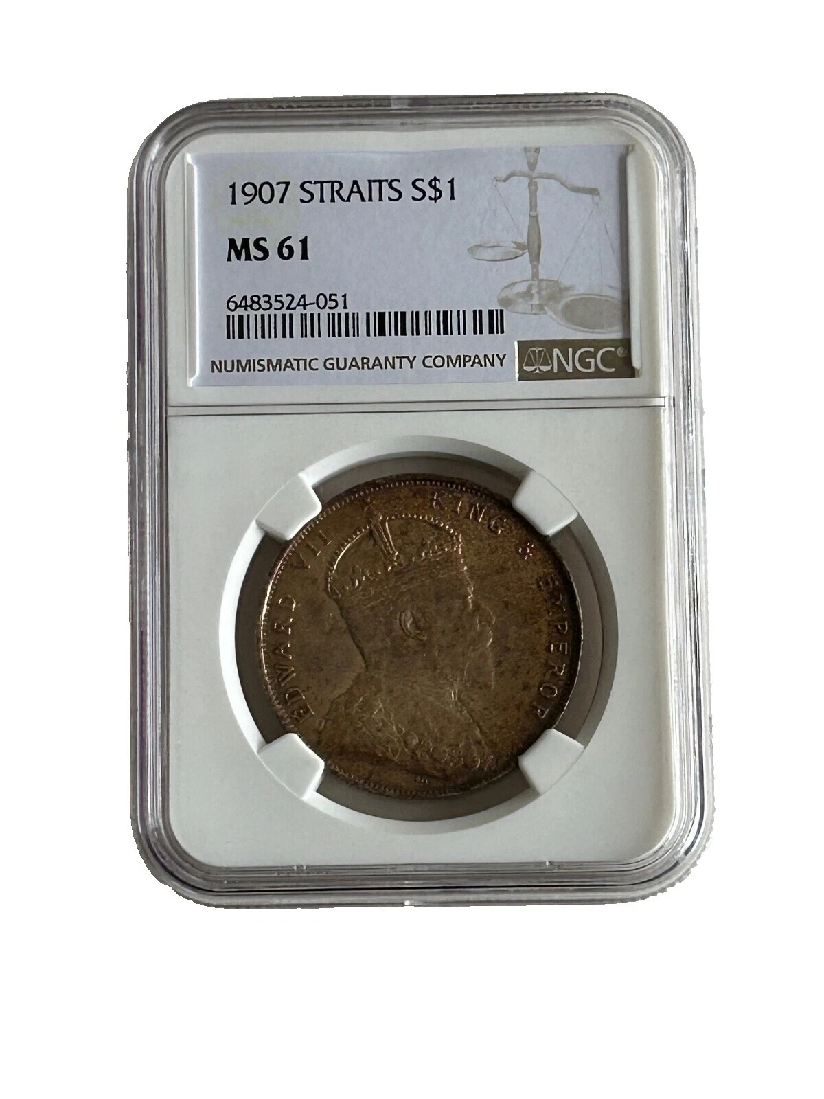 Silver 1907 Year Malaysian Coins