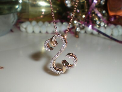 Jane Seymour Open Hearts 10K Rose Gold 1/8ct Diamond