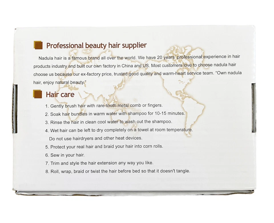 Extensión de Cabello Nadula 100% Virgen 18 16 14 12 Cierre Negro Onda Corporal Brasileña Foto 2 de 4