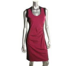 Kenneth Cole Helice Purple Black Colorblock Sexy Sleeveless Dress 4 $98