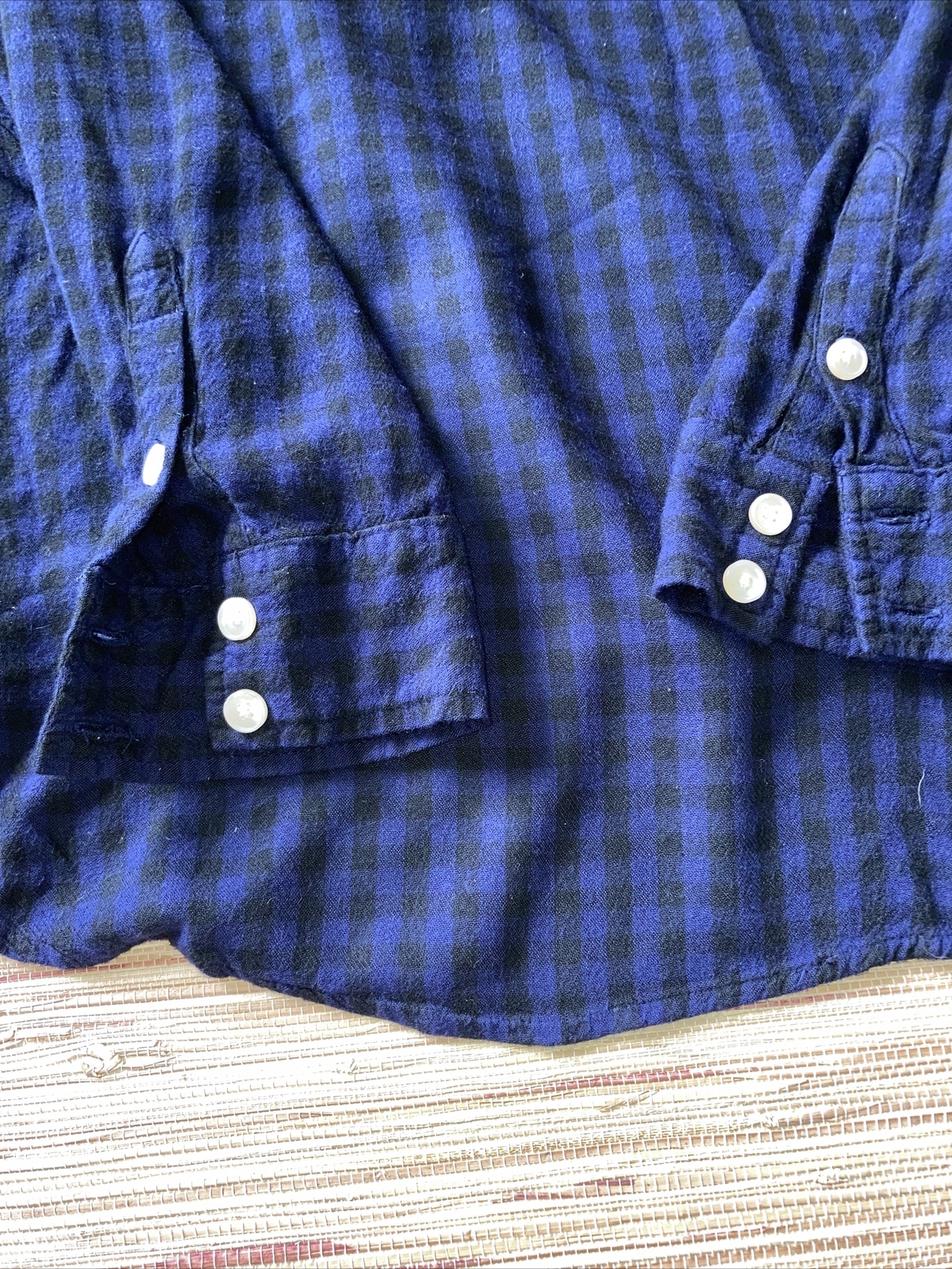 UNIVERSAL THREAD Shirt M Button Up Blue Black Che… - image 13