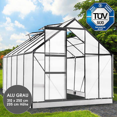 BRAST Gewächshaus Aluminium mit Fundament | 42 Modelle | rostfrei wetterfest