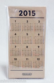 Super Mario Bros. Club Nintendo Desk top Calendar 2015 JAPAN NES FAMICOM