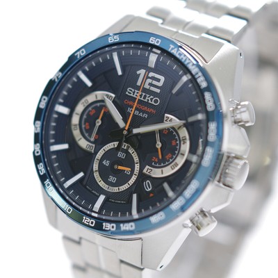 SEIKO SSB345P1 Chronograph Analog Quartz Navy Dial Men's Watch Movement  Japan 4954628230690 | eBay