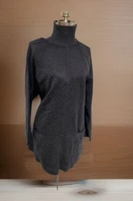 Max Mara Dress Size L Turtleneck Virgin Wool Sweater Dress Pockets Made In Italy
