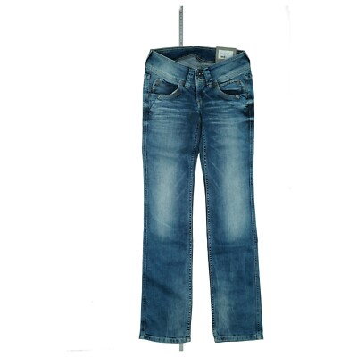 Pepe Jeans Perival Wmn Hose stretch straight leg low Waist W26 L32 Hellblau NEU.