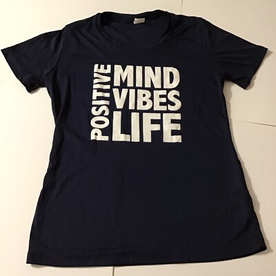 Her Tribe Athletics Sport-Tek T Shirt Womens S Blue White Tee Positive Workout