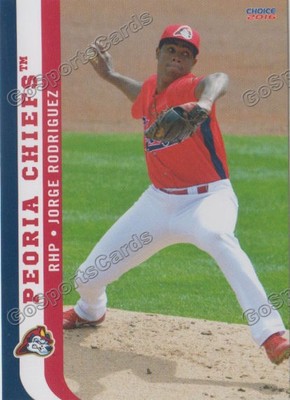 2016 Peoria Chiefs Jorge Rodriguez RC Rookie Cardinals