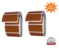 Rectangular Labels 40mmx19mm 1.57"x0.75" Brown Color Coded Stickers 1200-Pack