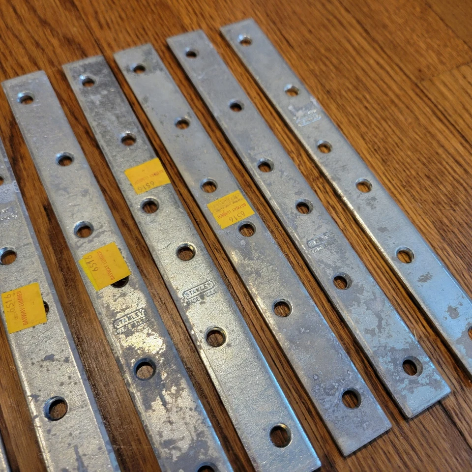 Lote de (10) correas de reparación Stanley de 10", chapadas en zinc, 1" de ancho Foto 3 de 4