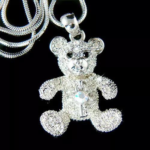 Swarovski teddy bear necklace outlet