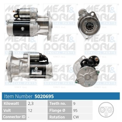 Meat & Doria Anlasser Starter 2.3 Kw FüR Isuzu D-Max I 2.5 Ditd 4X4 3.0-image