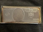 The Washington Mint 2002 $100 Franklin 1 oz .999 Fine Silver Proof Bar