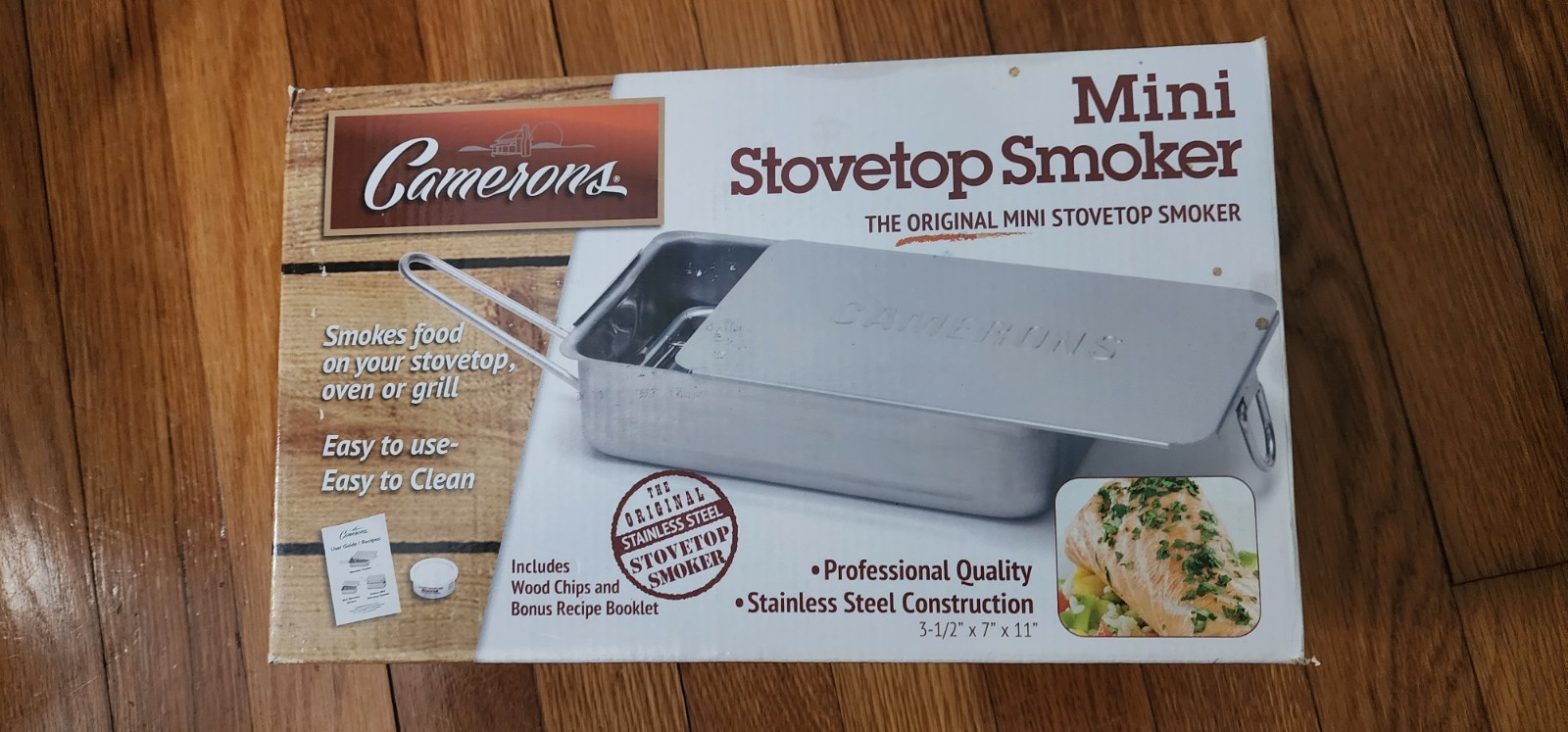 Camerons Mini Stovetop Smoker &ndash; Stainless Steel Indoor Gourmet Food Smoker