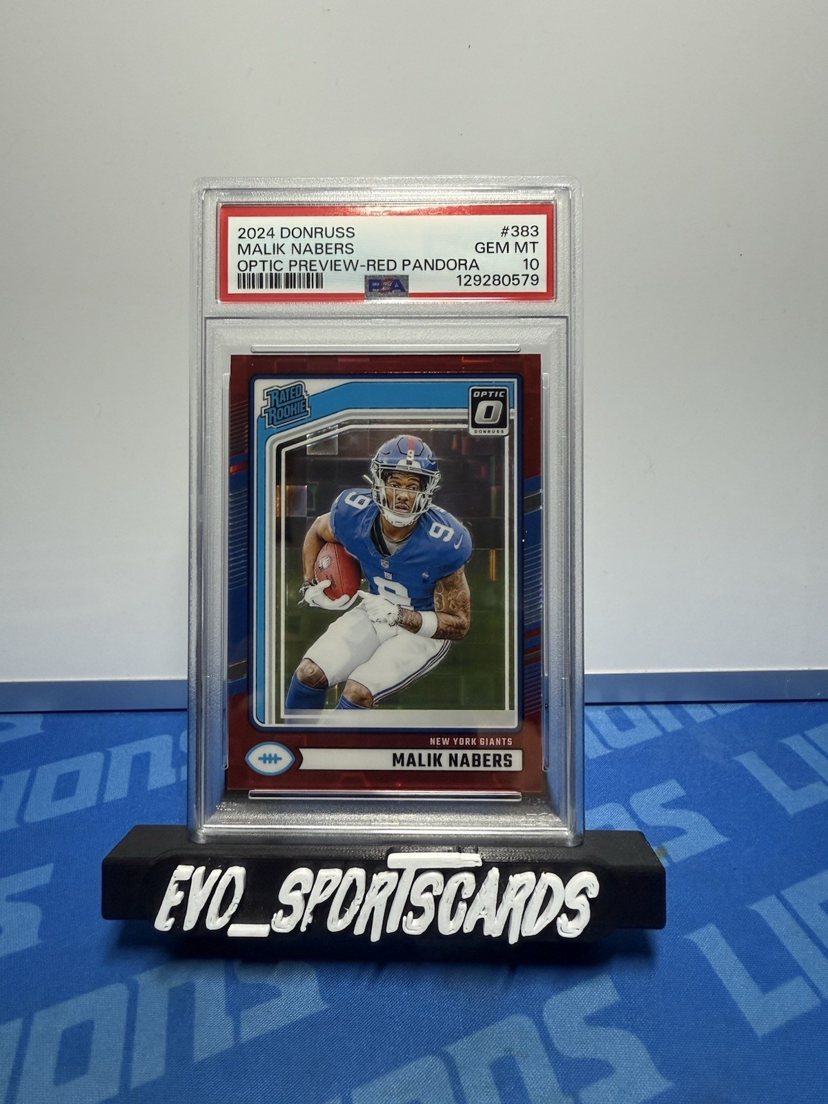 2024 PANINI DONRUSS OPTIC PREVIEW RED PANDORA #383 MALIK NABERS ROOKIE RC PSA 10