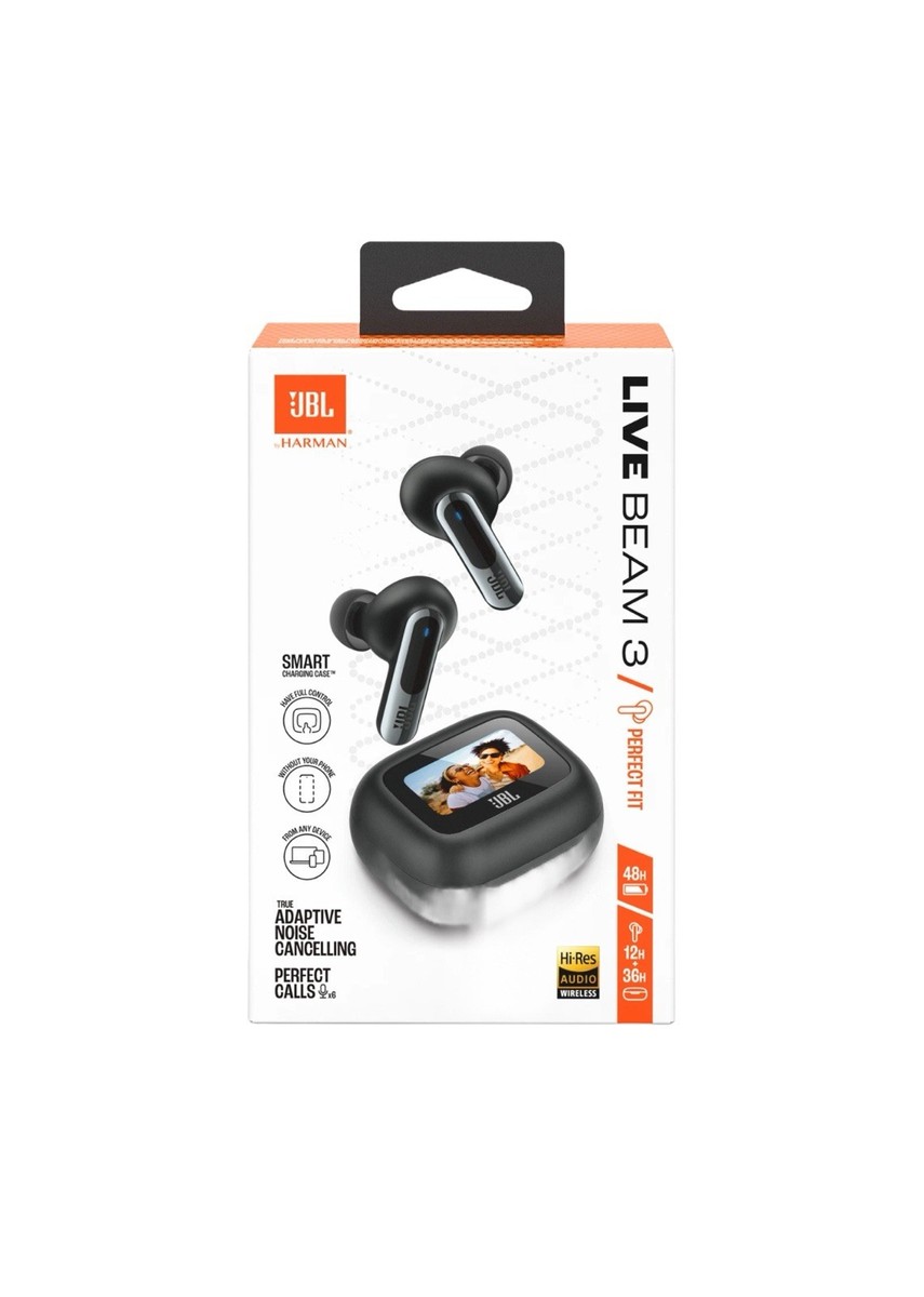 JBL LIVE BEAM 3 ブラック 中古品 JBL Live Beam 3 True Wireless Noise-Cancel Stick Earbuds Bluetooth
