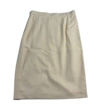 Vintage Escada Margaretha Ley Pencil Skirt Womens 36 Cream Wool Angora Luxury
