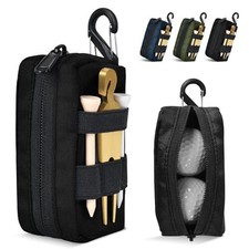 Gineman Golf Ball Case Ball Pouch Golf Golf Ball Case with Carabiner Easy to Ins