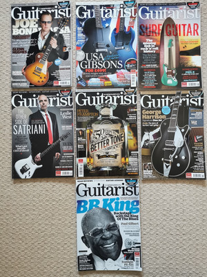 Guitarist Magazine Bundle -7 Issues BB King, Joe Bonamassa, Satriani