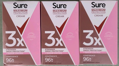 #ad #ad Sure Maximum Protection Cream Anti Perspirant 45ml 1.5oz 3 Pack Exp 03 2028 $62.97