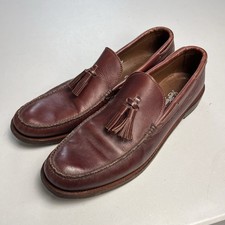 Russell Moccasin Tassel Loafers Brown Leather Mens 14 Made in USA