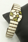 Vintage HOBE Enamel Cuff Bracelet Mid Century Modern High End Signed Designer — photo 3
