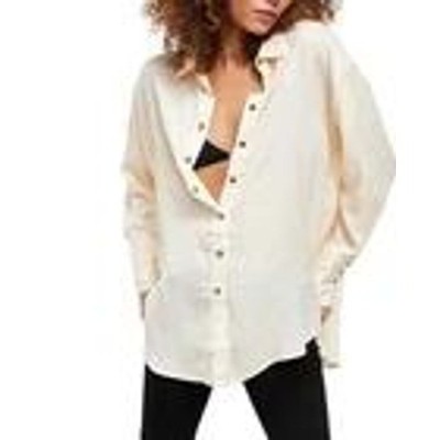 We The Free Polka Dot All Smile Button Down Shirt Long Sleeve Women's XS