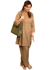 GoSriKi Women's Rayon Viscose A-Line Solid Kurta with Pant