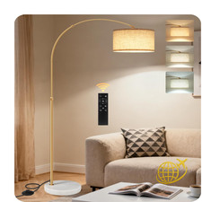 Stehlampe Wohnzimmer, 158-188 cm höhenverstellbare Bogenlampe, Dimmbare