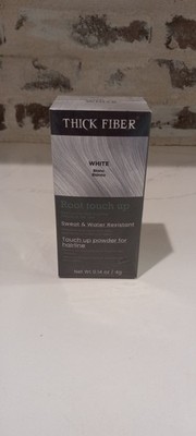 THICK FIBER Root Touch Up Powder  Water Sweat Resistant Hair Loss Conceale White