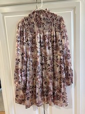 Peach Love  Floral Patterned  Dress Size Large