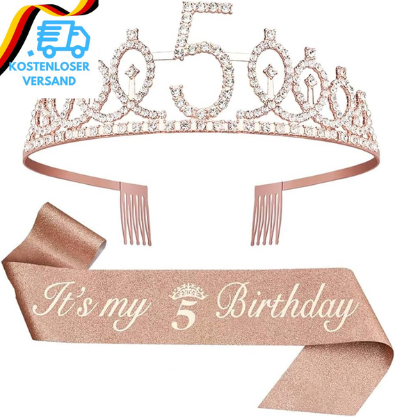 Geburtstagskrone MäDchen - Geburtstag 5 Jahre MäDchen, Birthday Girl, Geburtstag-image