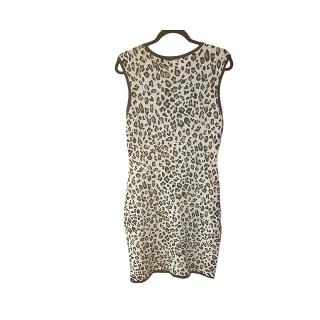 Calvin Klein Leopard Print Knit Sleeveless Dress - image 2 of 4