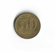 1944 Brazil - 50 Centavos - 211 - Aluminum Bronze - 4.9g