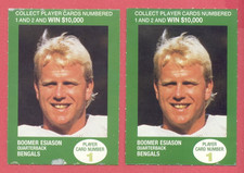 1990 British Petroleum BOOMER ESIASON Bengals 2-Card Set Both Variations