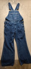 Big Smith Men  s Bib Overalls 38x28 Dark Wash Denim 100 Cotton Workwear RN15220