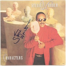 Stevie Wonder Signed Autograph Characters Album Vinyl Record Cover Beckett LOA