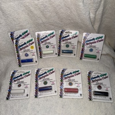 AMACO Friendly Clay Slice & Bake Lot Of 9 Millefiori Cane For Polymer Clay Jewel