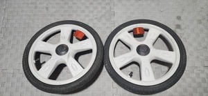 2 Instep 16" Bicycle Trailer Rear Gray Plastic Wheels 1.75 Tire ~Quick Release