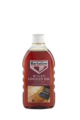 Bartoline gekochtes Leinöl hochraffiniert Holz Garten Oberflächenbehandlung 500 ml