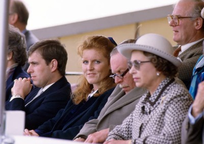 Queen Elizabeth II Prince Andrew Sarah Ferguson attending the Roya- Old Photo