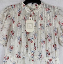 Gap X DÔEN Dress Medium Women Pintuck Floral Midi Doen Boho Whimsical New NWT